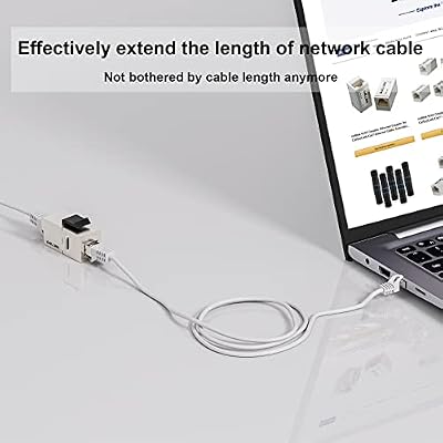 Iwillink Cat6 Shielded Coupler 10-Pack, RJ45 Ethernet Female to Female Keystone Jack, STP Insert Inline, Silver