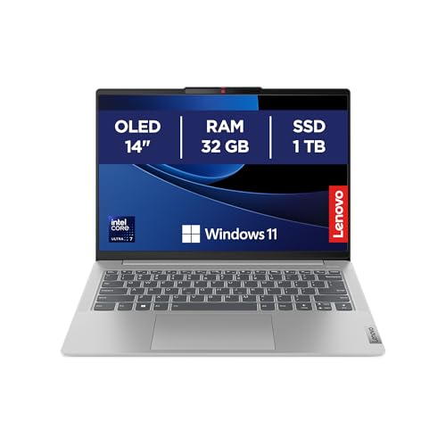Lenovo IdeaPad Slim 5 Notebook 14' Display WUXGA (1920x1200) OLED, Intel Core Ultra 7 155H, Grafica Integrata, RAM 32GB, 1TB SSD, Windows 11 Home - Cloud Grey