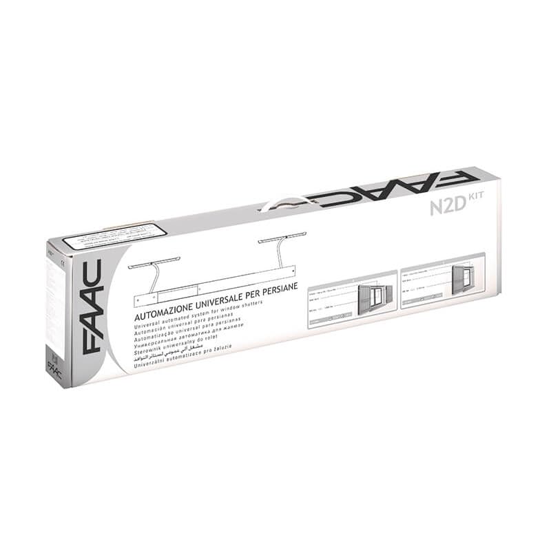Dieffematic FAAC Kit Automazione Persiana Universale - per 1 e 2 Ante, Arresto Finecorsa, Marrone RAL 8017