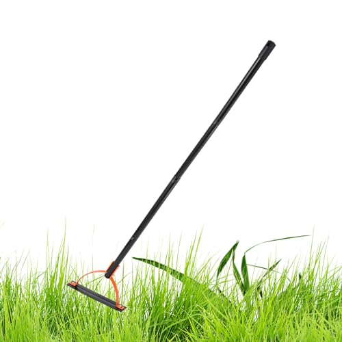 Ristyur Tagliaerba a Doppio Taglio, Tagliaerba con taglierina seghettata,Frusta per a Doppio Taglio - Utensile Manuale per Tagliare l' con Manico Lungo in Acciaio, per Tagliare l', per