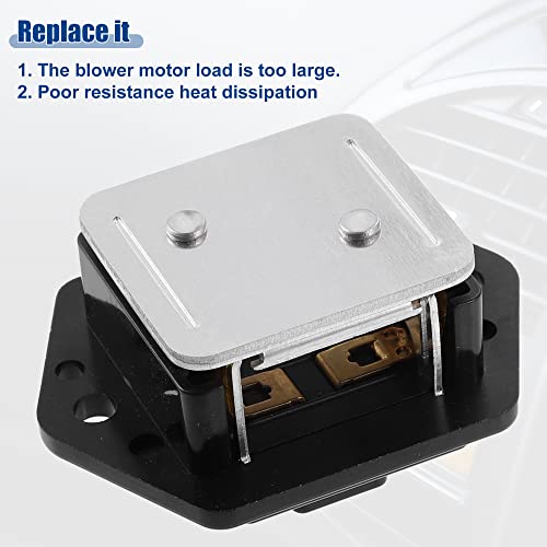 Image of ACROPIX HVAC Blower Motor Resistor Replacement Fit for Isuzu Amigo - Pack of 1 Silver Tone Black