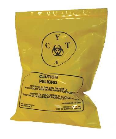 Bolsas de desecho químico 0.5 gal amarillo pk100 miniatura 1