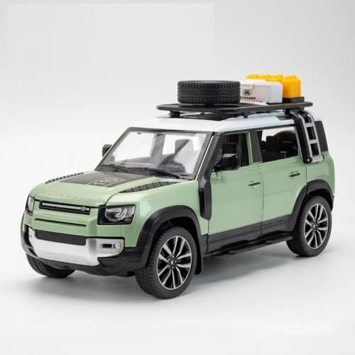 Image of 1:24 Land Rover Defender Die-Cast Model Car - Alloy Metal SUV Toy with Pull Back Action, Openable Doors & Detailed Interior [Colour As Per Stock]
