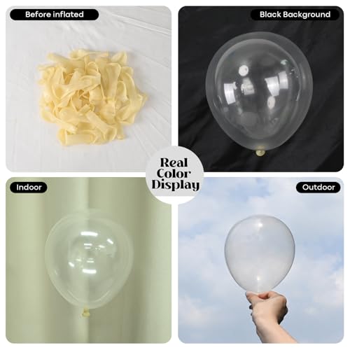 Image of Togvu Clear Balloons, 50Pack 5 Inch Small Mini Transparent Latex Party Balloons for Wedding Baby Bridal Shower Bubble Birthday Party Decorations Supplies
