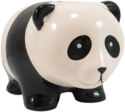 Cute! Ceramic Panda Bear Coin Saving Bank (5" x 3.4" x 3.4")