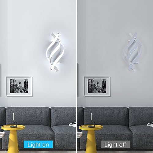 Dorlink Modern LED Wall Light 22W White Spiral Aluminum Modern LED Wall Lamp - Image 4