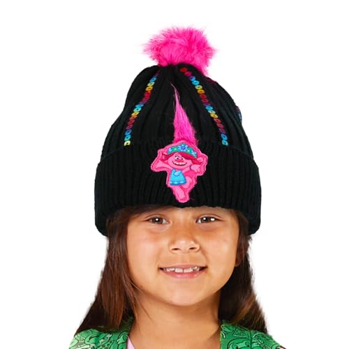 Trolls Winter Hat and Gloves Set - Cold Weather Clothes Bundle With Knit Beanie and Mittens Plus Stickers | Accessories for Girls3