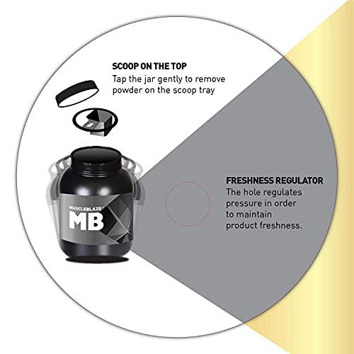 Image of MuscleBlaze Whey Gold 100% Whey Protein Isolate (Rich Milk Chocolate, 1.8 kg / 3.9 lb)