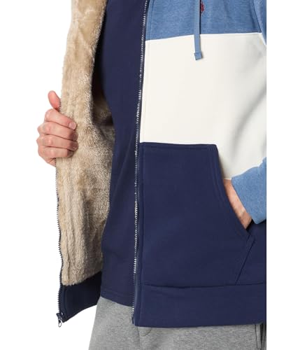 U.S. POLO ASSN. Men's USPA Color-Block Full Zip Sherpa Hoodie3