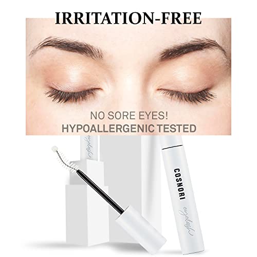 Cosnori Long Active Eyelash Serum - Eyelash Boost Serum – Eyebrow Growth Enhancer For Longer And Thicker – Vegan, Irritation Free- Peptides, Hyaluronic Acid, 0.3 Fl.oz. #TOP2