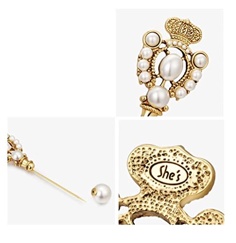 Brooches For Women-Vintage Ornate Crown Flower Two Piece Pin Premium Brooch Accessories #TOP3