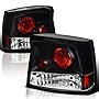 SPEC-D TUNING Black Housing Clear Lens Tail Lights Compatible with 2005-2008 Dodge Charger Left + Right Pair Assembly