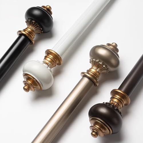 28mm Aluminum Alloy Heavy Duty Double Curtain Rods with Strong Bracket Support & Rings, Ideal for Layered Sheer & Blackout Curtains, Dark Brown, 240CM for Home Bedroom.