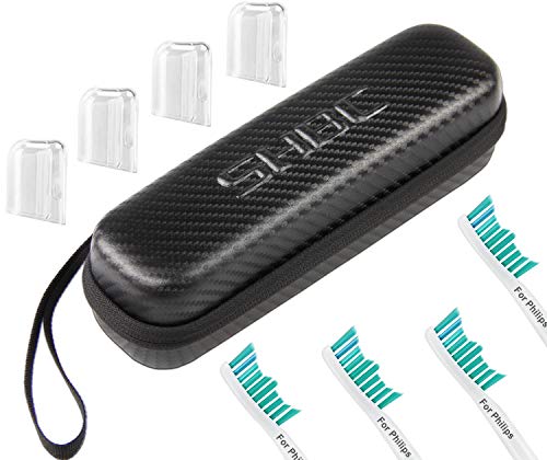 SHBC Compact Hard Travel Case NO SMELL Fits Philips Sonicare 2 Series Plaque Control Sonic Electric Rechargeable Toothbrush Waterproof Carrying Bag