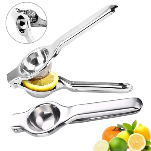 2 Pièces Presse Citron, 8 mm Diamètre Presse Agrumes Manuel, Presser Inox, Anti-corrosion et Robuste, pour Presser Citrons Verts et Agrumes, pour Cuisine Bar Restaurant Sûr Et Durable