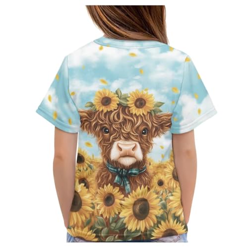 Image of Kids Graphic T-Shirt Boys Girls Novelty Tees Top Short Sleeve Shirts Summer Blouses 3-16