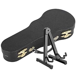 Garosa 20cm en Bois Miniature Guitare Ornement Mini Instrument de Musique décor Maison de poupée modèle décoration de la… – Image 6