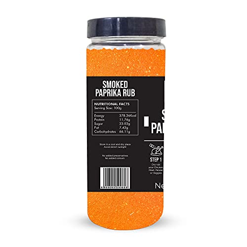 Image of Chef Urbano Smoked Paprika Rub 210g | From freshly dried Pimentos | 100% Pure | No artificial colours, flavours, fillers or preservatives | Cold-smoked for smoky flavour | Garnish, Season, Spice Rubs and Marinades