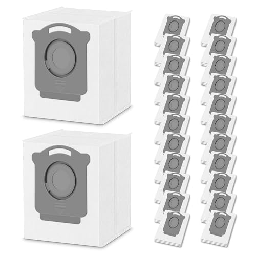 24 Pack Upgrade Vacuum Bags Compatible with iRobot Roomba i7，i7+，i3，i3+，i1+，i4，i4+，i6，i6+，j7，j7+，i8，i8+，s9，s9+ Plus, i & s & j Series, Fit for 104,105, 504, 705, Dirt Disposal Bags.