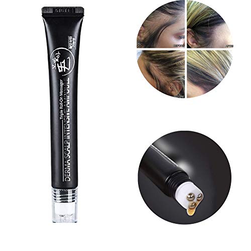 KGIDK 20ml Hair Growth Serum, Triple Roll Massager Fast Regrow, Derma Scalp Intensive