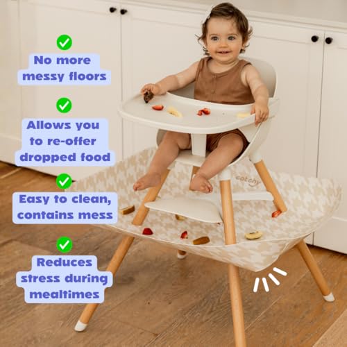 Image of CATCHY - High Chair Food Catcher - Compatible with Lalo the Chair | High Chair Food Catcher - High Chair Sold Separately - Baby & Toddler Food & Mess Catcher - Under High Chair Accessory