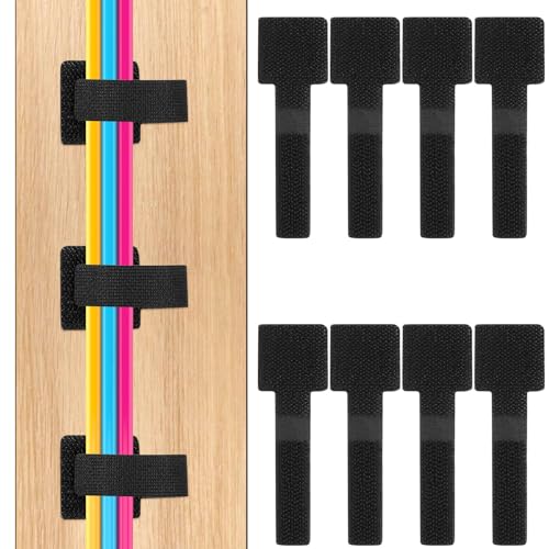 40Pcs Kabelhalter Selbstklebend, Kabel Organizer Unter Dem Schreibtisch, wiederverwendbare Nylon Kabelmanagement für Schreibtisch, Ladekabeln, Nachttisch