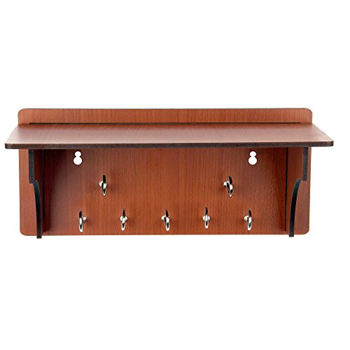 Sehaz Artworks DIY Long Shelf Manufactured Wood Key Holder (25 cm x 11 cm x 0.3 cm, Brown) Sehaz Artworks DIY Long Shelf Manufactured Wood Key Holder (25 cm x 11 cm x 0.3 cm, Brown)