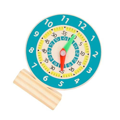 TOYANDONA Wooden Clock Teaching Aids for Boys and Girls Cognition Toy Creative Clock Model Early Education Puzzle for Year Olds