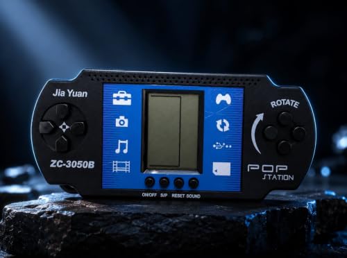 Image of Zc-3050b Handheld Brick Game Console for Kids & Adults | Portable LCD Electronic Retro Gaming Device with Multiple Built-in Games | Battery Operated Pocket Video Game | Black
