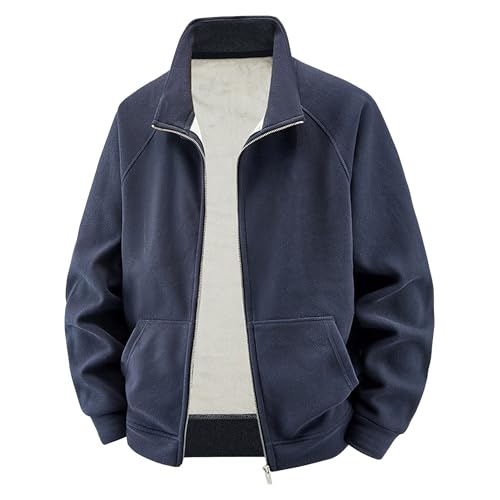 Chaqueta de invierno térmica y ligera de forro polar con cuello de solapa
