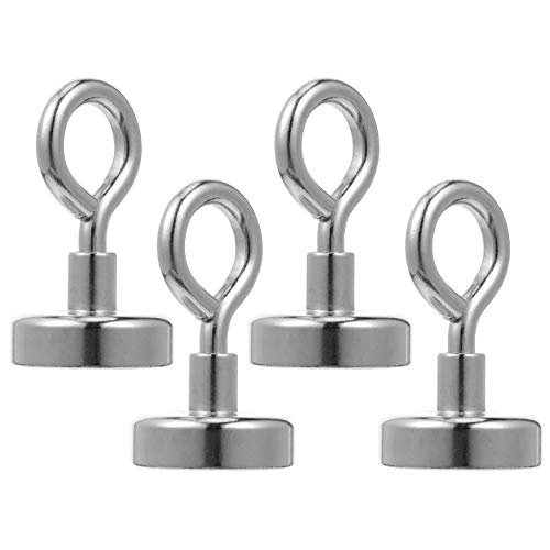 Cabilock 4 Piezas Gancho Magnético Perchas Magnéticas Imanes de Nevera Ganchos Resistentes Llaves de Soporte de Puerta para El Hogar Cocina Lugar de Trabajo Garaje 8 Kg