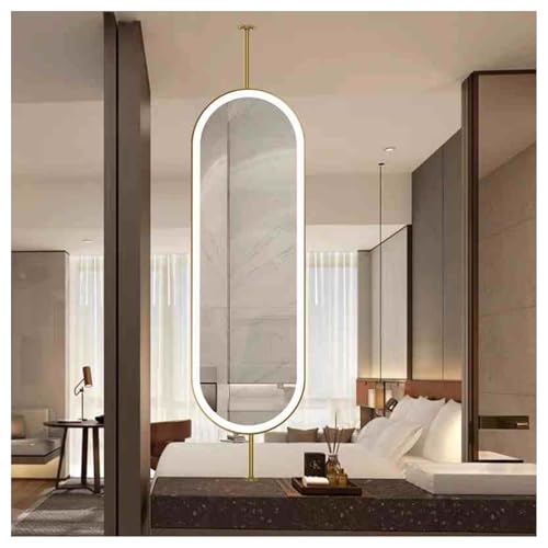 KZKZK Specchio da soffitto, specchio da toeletta dimmerabile for il bagno, trasparente e pratico, for ingresso, guardaroba e arredamento for la casa(Gold,40x120cm)