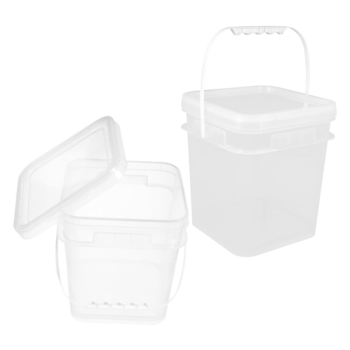 PRETYZOOM 6piezas Cubeta De De Transparente De Contenedores Portátiles para Almacenamiento De y