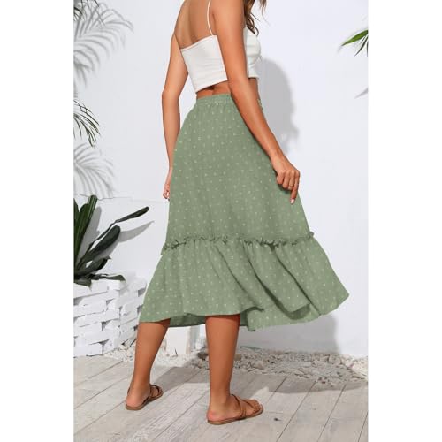Image of Witsmile High Waist Tiered Skirts for Women Flowy Skirts for Women Long Length with Pockets 2026 Fashion Trendy