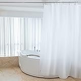 100% Waterproof PEVA Shower Curtain Liner Micro-Indentation Non Toxic Odorless Heavy Duty Thick Plastic Shower Curtains Bathroom Bathtub Stall Bath Curtain Liners Standard Size 72×72 Frosted White