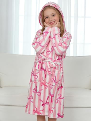 Image of Doctor Unicorn Soft Hooded Rainbow Bathrobe Sleepwear for Girls
