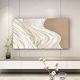 TISSU: en tissu polyester, pur cousu à la main, fil à aiguille fin. Le tissu est respectueux de l'environnement et sain, impression à haute définition et teinture, coloré, sans odeur. La belle et délicate la couverture du téléviseur peut rendre votre maison plus élégante, c'est une couverture de téléviseur ainsi qu'une peinture artistique.