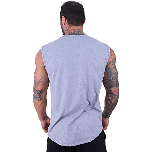 Regata Machão Longline Masculina MXD Conceito Sem Manga Treino Academia Musculação Lisa Cores Básica