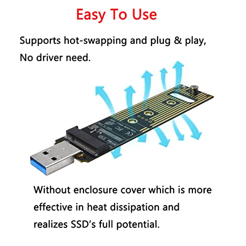 Adattatore M.2 da NVME a USB,Scheda M.2 da SSD a