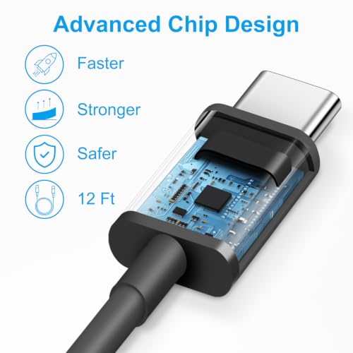 Image of iPhone 17 16 15 Charger Fast Charging 12FT - 20W USB C Charger Block