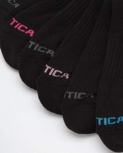 Image of Nautica Womens No Show Socks Moisture Wicking Low Cut Ankle Socks, 12 Pack | Moisture Wicking Dri-Motion Fabric, Cushioned Key Areas, Banded Arch Support, No Show Low Cut, Shoe Size 4-10