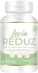 Levia Reduz 1 Potes (60 Cápsulas) – Suplemento Alimentar com Psyllium, Espirulina, Ágar-Ágar e Cromo
