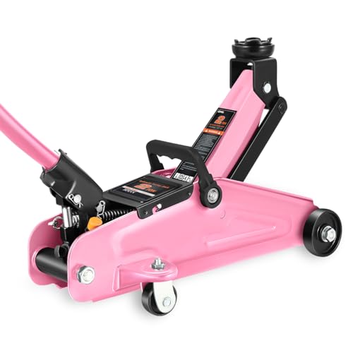 Auto Dynasty Universal Low Profile Garage Hydraulic Trolley Service Lift Floor Jack, 2 Ton (4000 lbs) Capacity, Lifting Range 5.1