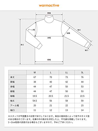 帝人 あったかインナー タートルネック WARMACTIVE の商品画像 6