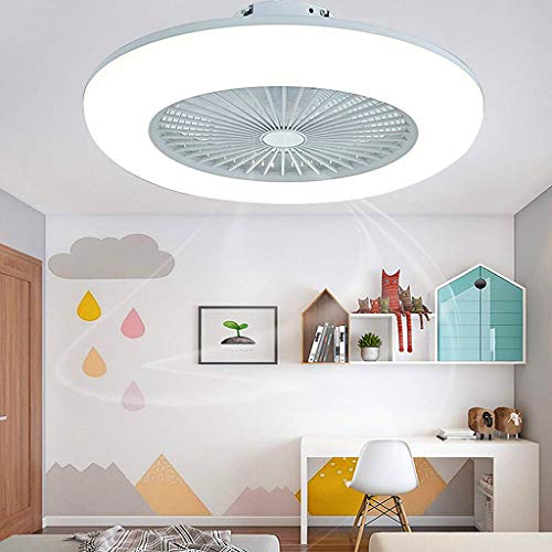 Ventilateur de plafond avec éclairage LED télécommandé et vitesse variable gris