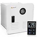 55000 BTU RV Tankless Water Heater, 12V 3.9 GPM, CSA Certificated, Instant Hot Water Heater with 15 x 15 inches Door and Remote Controller, High Altitude Available, Compatible with All RVs (White)