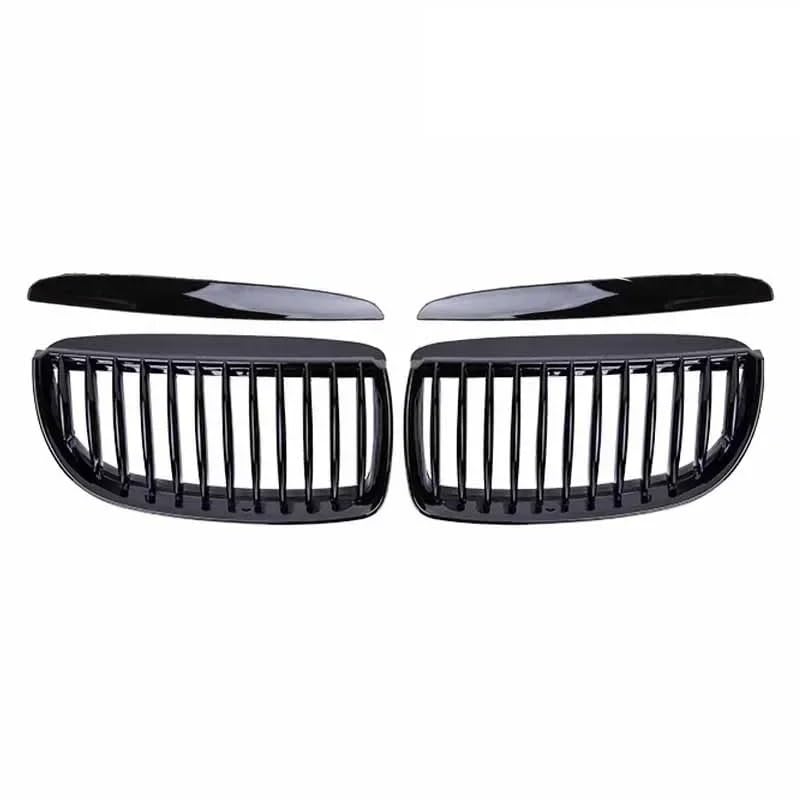 Parrilla delantera para BMW E90 de color negro brillante con diseño de un solo listón