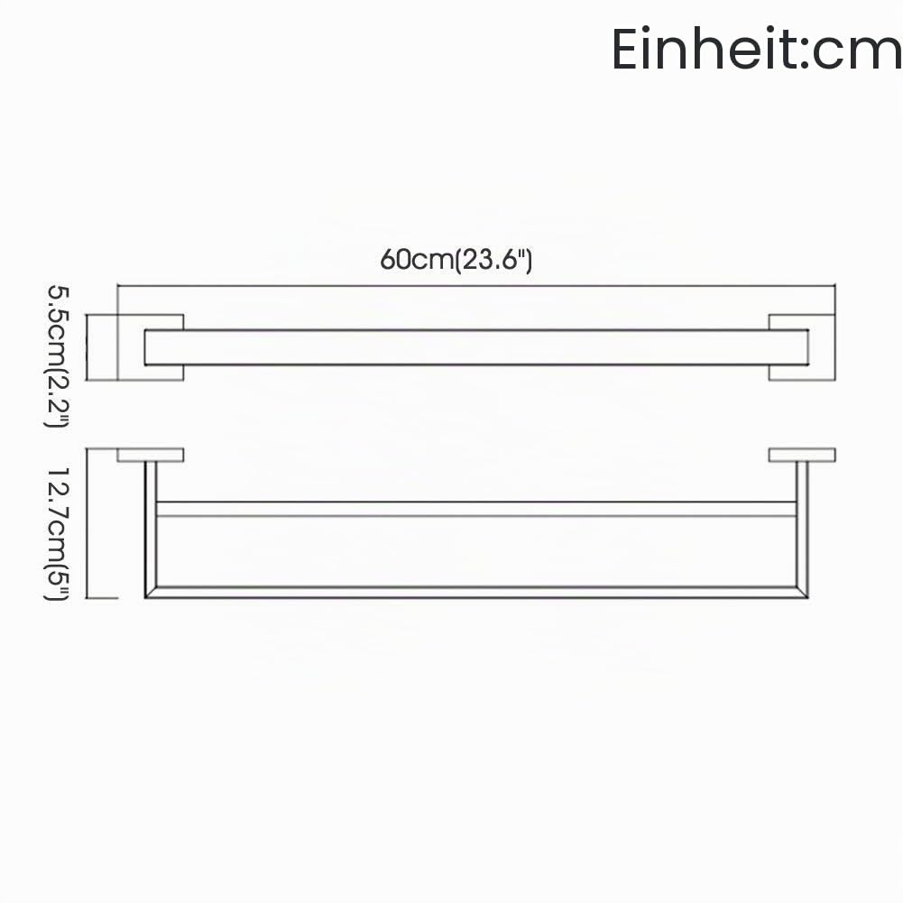 Handtuchstange Doppelt, 60 cm Badezimmer Handtuchhalter aus Edelstahl, Chrom
