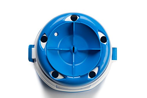 MPL Gardening MPLl50072/W/P Twist and Thaw Salz-/Splitt-Streuer für Eis und Schnee, Weiß und Blau