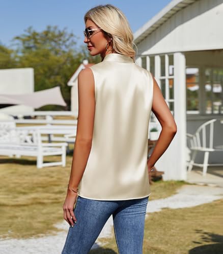 Womens Silk Satin Dressy Tank Tops  - image 3